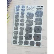 Плёнки для педикюра Wraps stickers SF-110
(комбинированные с фольгой)