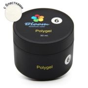 Bloom POLY GEL №6 (молочный с блестками) 30 мл