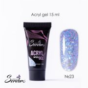 Acryl Gel с шиммером в тюбике «Serebro collection» №23, 15 мл