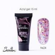 Acryl Gel с шиммером в тюбике «Serebro collection» №24, 15 мл