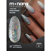 Monami Гель-лак Burlesque Silver, 8 г