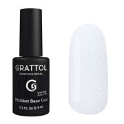 Grattol Rubber Base Glitter 9 мл (01)