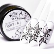 Art-A гель краска без липкого слоя черная LUX, 5ml