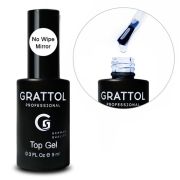 Grattol No Wipe Top Gel  Mirror - Топ без липкого слоя 9 мл