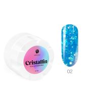 Гель для дизайна ногтей ADRICOCO Cristallin №02 «Голубой кристалл» (6 мл.)