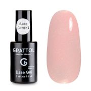 Grattol Rubber Base Glitter 9 мл (05)