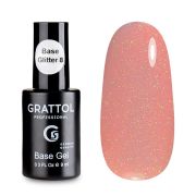 Grattol Rubber Base Glitter 9 мл (08)
