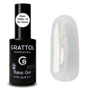Grattol Rubber Base Glitter 9 мл (10)