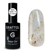 Grattol Rubber Base Glitter 9 мл (18)