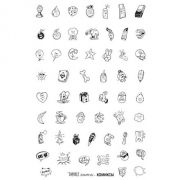 Double Stamping Пластина для стемпинга Комиксы металл  большая