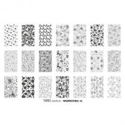 Double Stamping Пластина для стемпинга Флористика #1 металл  большая