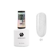 Светоотражающая цветная база ADRICOCO Nude Base 2 in 1 №01 - nega (8 мл.)
