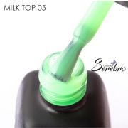 Молочный топ без липкого слоя «Milk top» для гель-лака «Serebro collection» №05, 11 мл