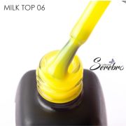Молочный топ без липкого слоя «Milk top» для гель-лака «Serebro collection» №06, 11 мл