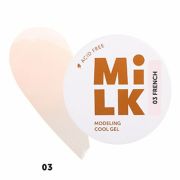 Бескислотный холодный гель для моделирования и укрепления MILK Modeling cool gel 03 French 15г